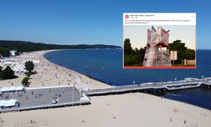Niecodzienny widok na sopockiej plaży. WOPR mówi o "wybryku"
