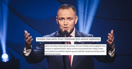 Nawrocki wetuje nowelizację KRS. Lawina komentarzy ruszyła