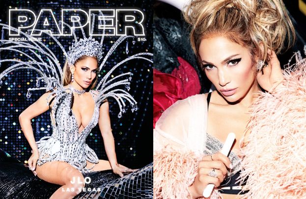 Ściśnięte piersi Jennifer Lopez na okładce...
