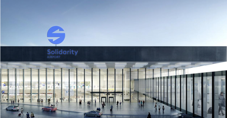 Centralny Port Komunikacyjny ma już logo. Zaprezentowane na cudzej grafice
