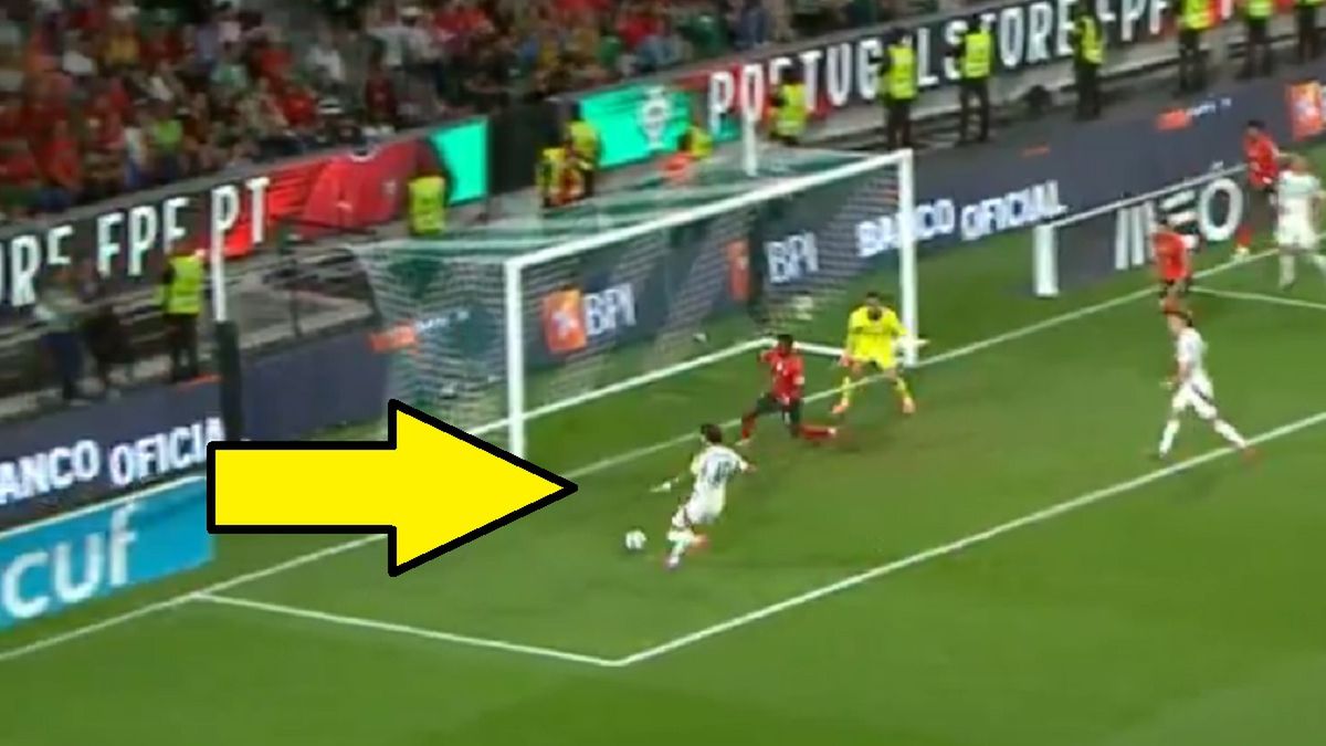 Twitter / Screen / Polsat Sport / Na zdjęciu: Dominik Szoboszlai sprawił, że Portugalia musi odłożyć świętowanie