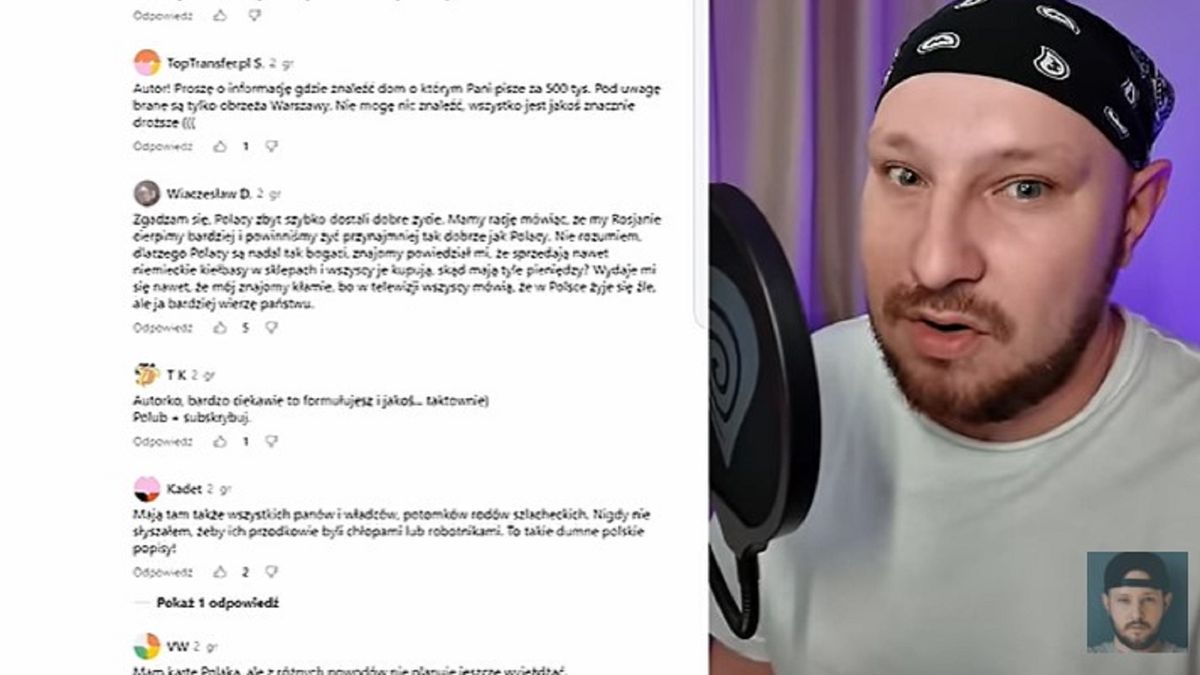 Zarucki przytoczył wpisy Rosjan, którzy zazdroszczą Polakom.