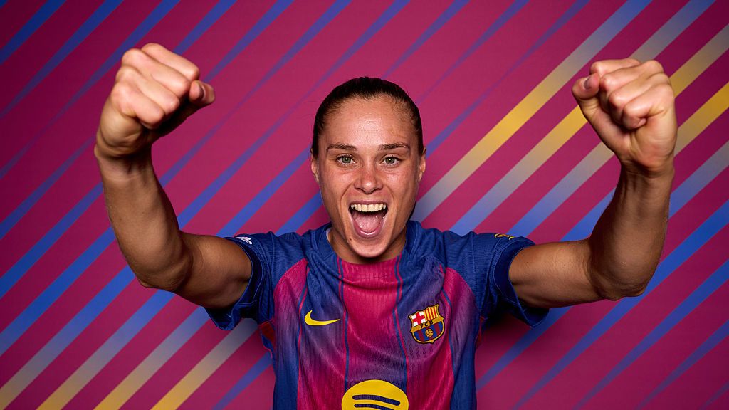 Getty Images / Alex Caparros - UEFA / Ewa Pajor w koszulce FC Barcelony