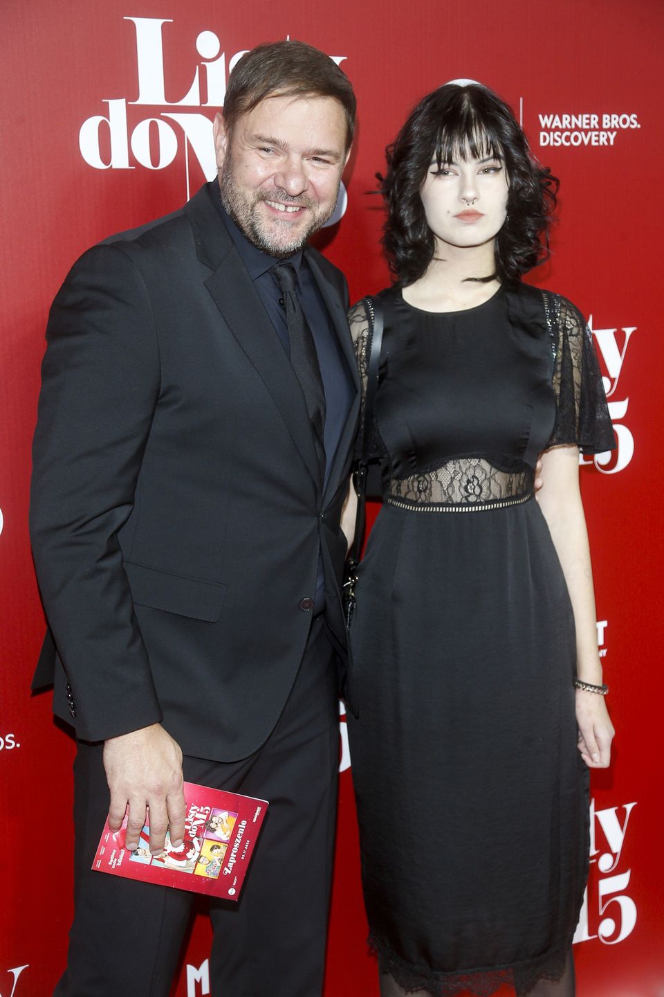 Tomasz Karolak z córką Leną na premierze filmu "Listy do M. 5"