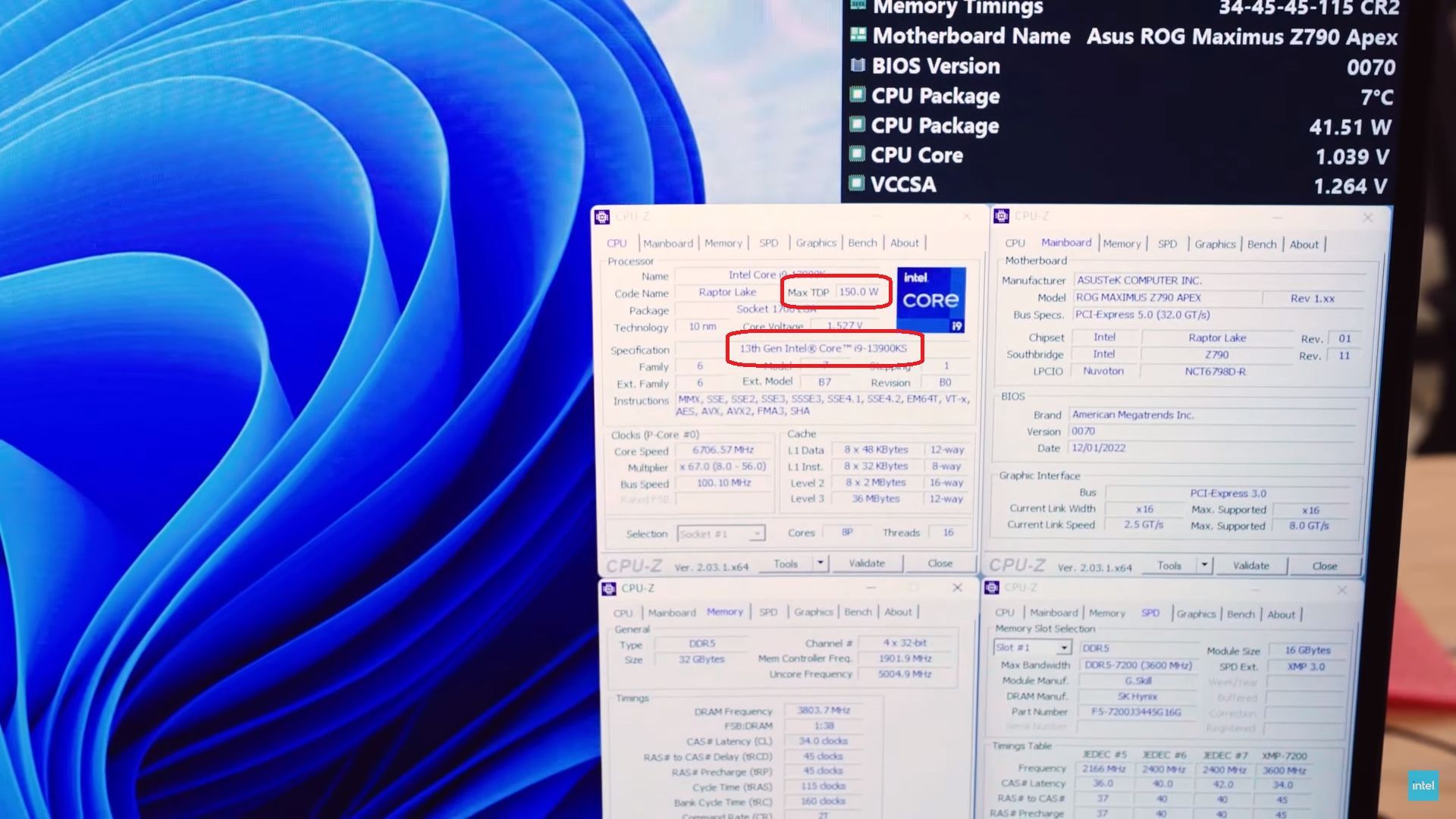 Intel Core i9-13900KS - CPUZ