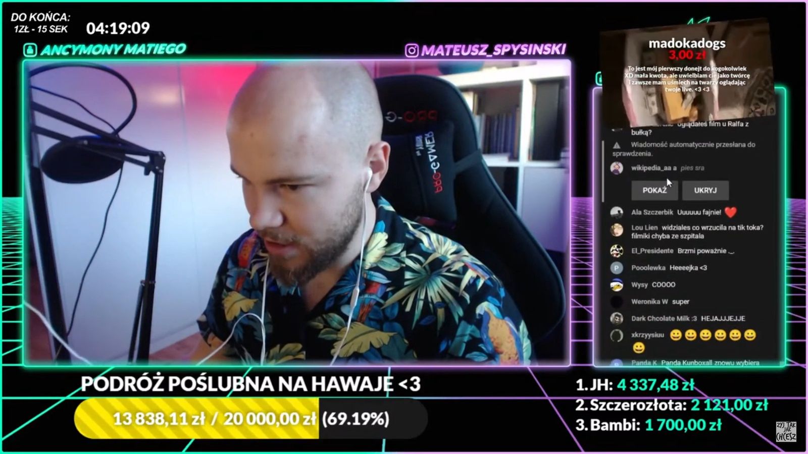 Live Mateusza Spysińskiego