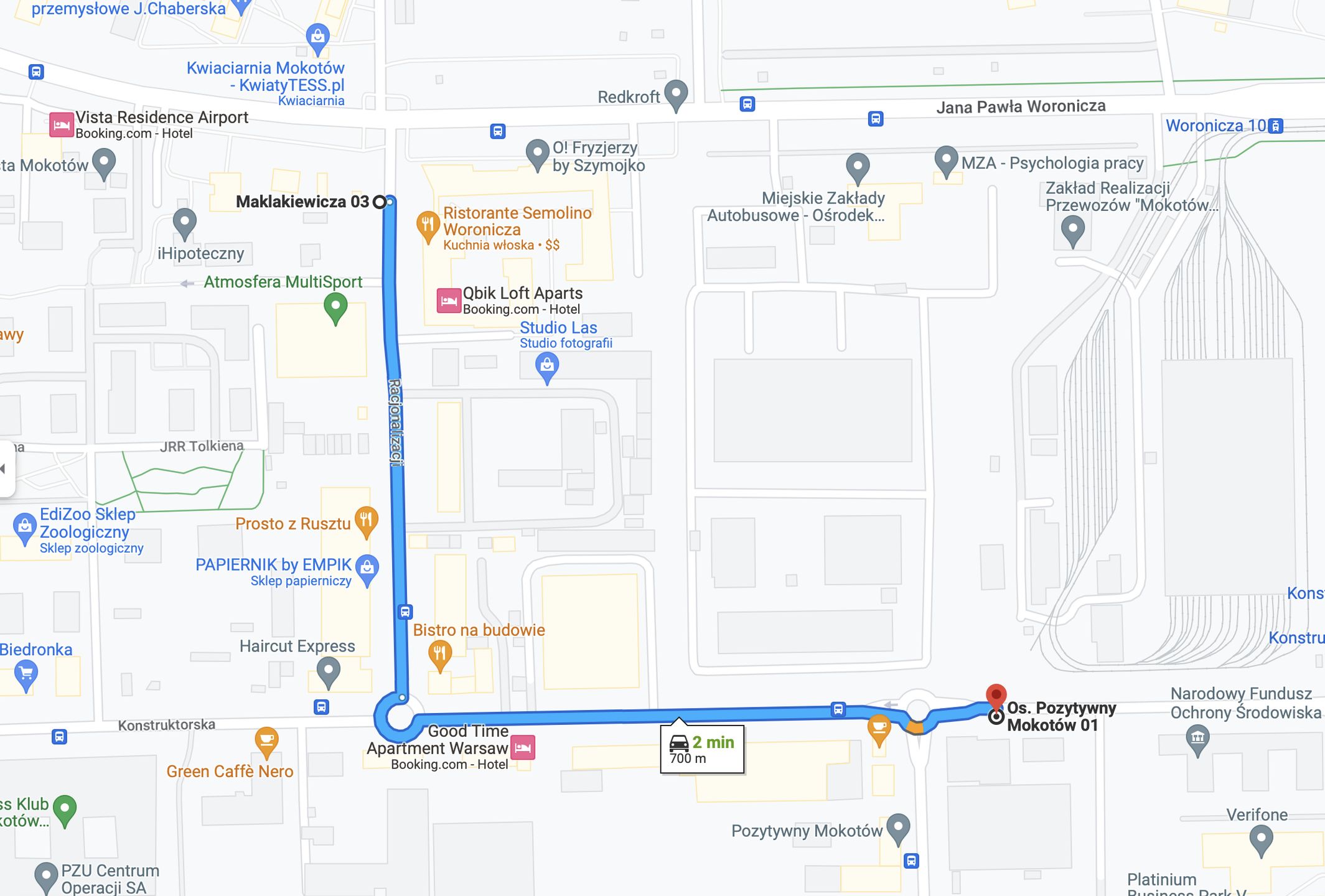 Ten odcinek o długości 700 metrów autobusy pokonują nawet w 50 minut. Według rozkładu jazdy powinny w 2 minuty