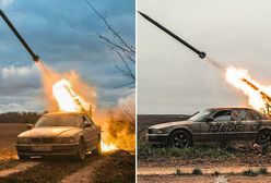 Jedyne takie bmw na świecie. Nagranie z frontu w Ukrainie
