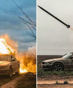 Jedyne takie bmw na świecie. Nagranie z frontu w Ukrainie