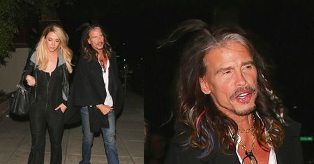 68-letni Steven Tyler z młodszą o 40 lat (!) dziewczyną wracają z sushi (ZDJĘCIA)