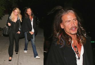 68-letni Steven Tyler z młodszą o 40 lat (!) dziewczyną wracają z sushi (ZDJĘCIA)