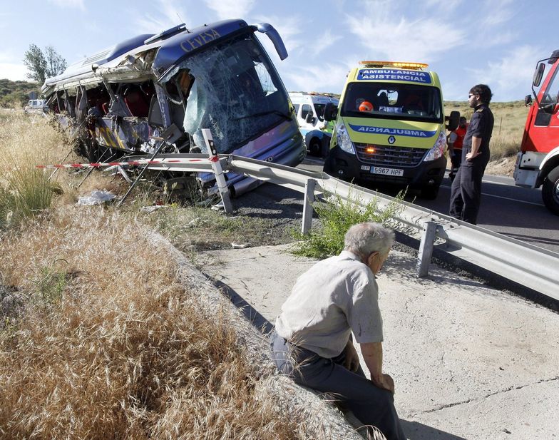 Tragiczny wypadek autobusu w Hiszpanii