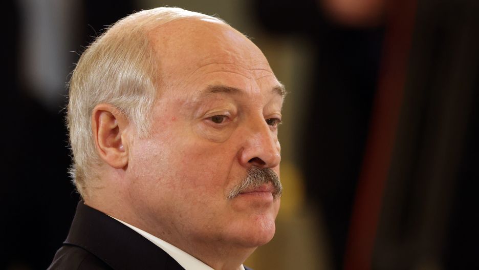  Prezydent Białorusi Aleksander Łukaszenko podczas Najwyższej Eurazjatyckiej Rady Gospodarczej w Wielkim Pałacu Kremlowskim 25 maja 2023 r. w Moskwie