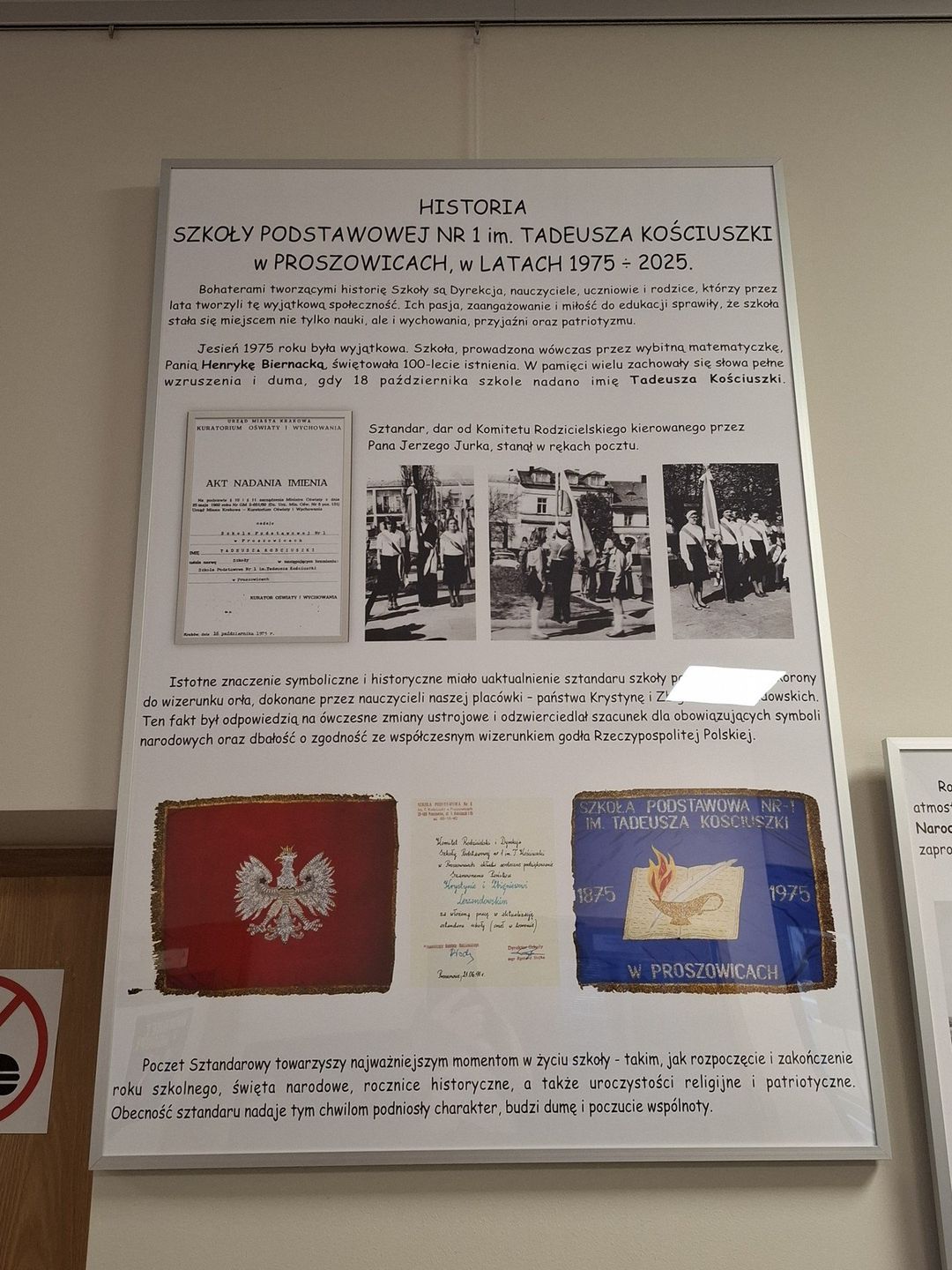 Szkoła Podstawowa nr 1 w Proszowicach od pół wieku nosi imię Tadeusza Kościuszki