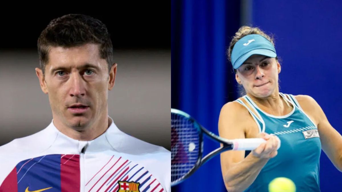 Na zdjęciu od lewej: Robert Lewandowski i Magda Linette