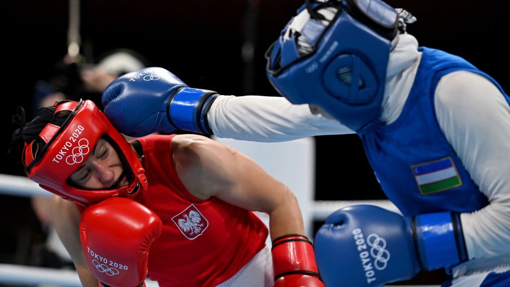 Getty Images / Photo by Pool / Sandra Drabik w trakcie walki na igrzyskach