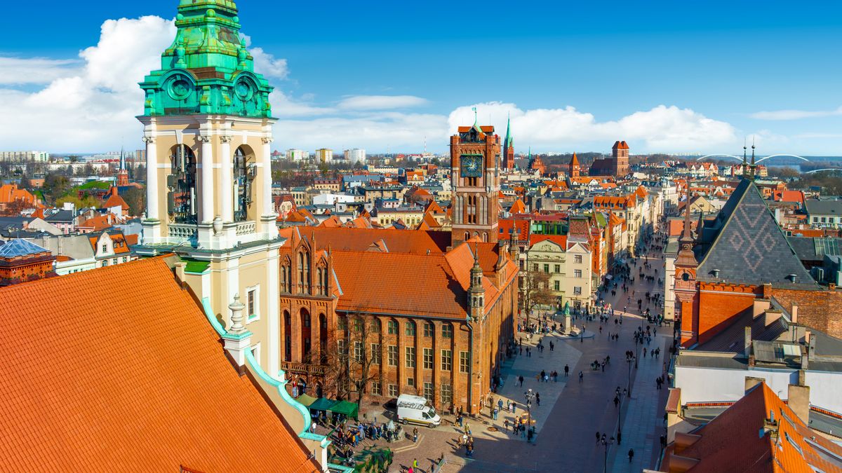 Toruń z lotu ptaka