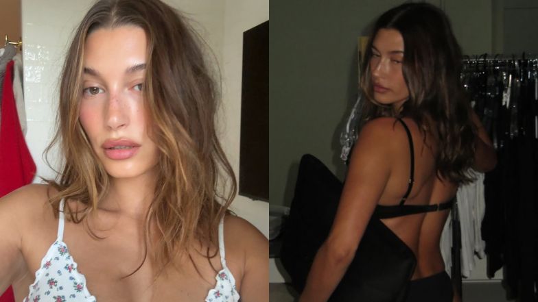 Hailey Bieber pozuje w bieliźnie