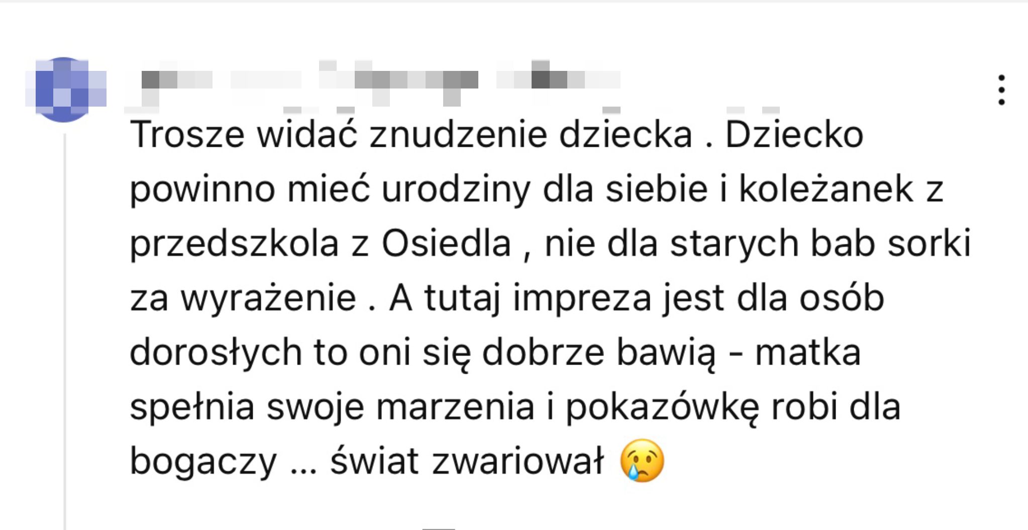 Komentarze po urodzinach córki Andziaks