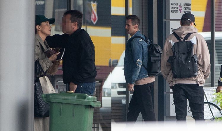 Marina i Wojtek Szczęśni spotykają się na lotnisku a Arkadiuszem Milikiem