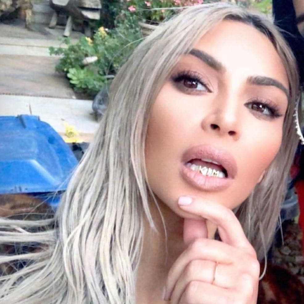 Kim Kardashian grill 2018