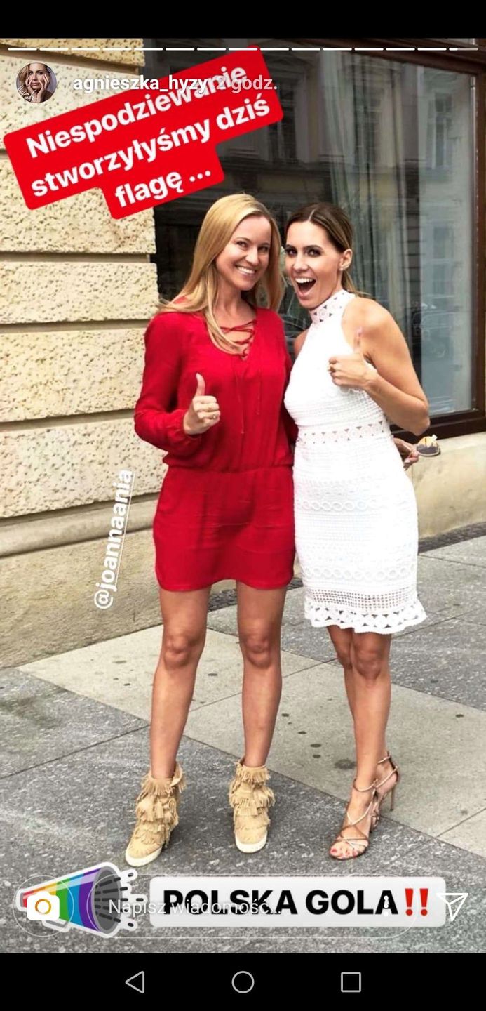 Agnieszk Hyży – mecz Polska-Kolumbia