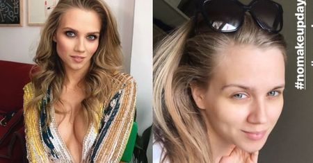 Agnieszka Kaczorowska świętuje za pieniądze światowy dzień bez makijażu. Piękna?