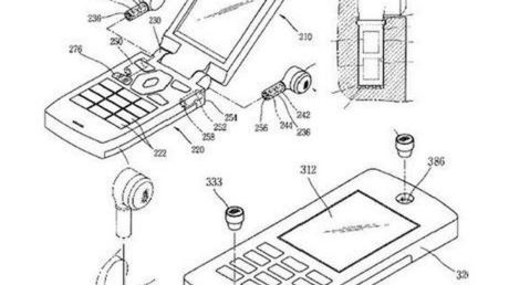 Słuchawki wbudowane w komórkę wg patentu LG 1