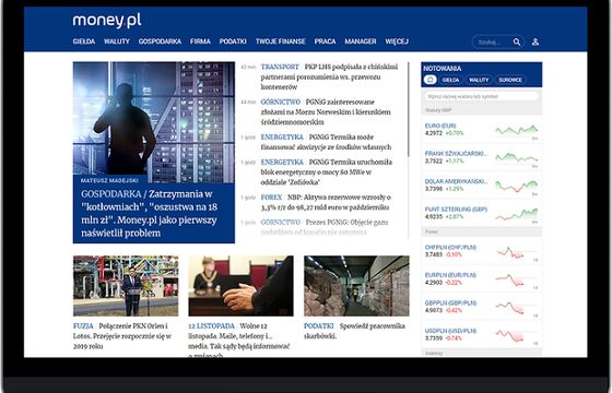 Money.pl z nową stroną główną, zmieniono układ działów i grafiki