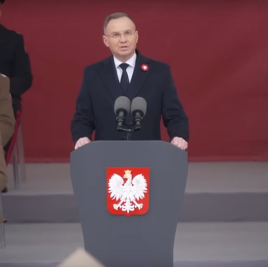 Andrzej Duda podczas przemówienia z okazji Dnia Niepodległości