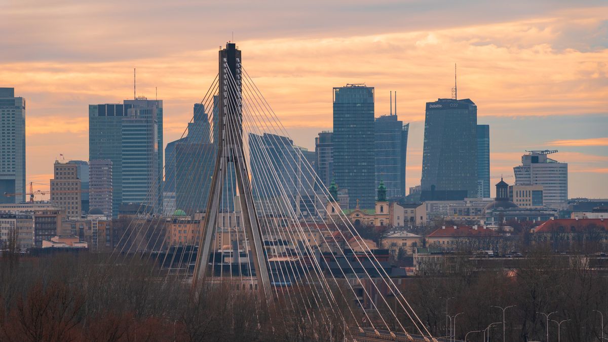 warszawa, polska, panorama, skyline, centrum, wieżowce, drapacze chmur, pkin, nowoczesna architektura, most, miasto, krajobraz miejski, urbanistyka, zima, szary, budownictwo, biznes, finanse, mokotów, wola, daleki plan, travel, tourism, poland, warsaw, skyscraper, bridge, city center, modern architecture, business district.