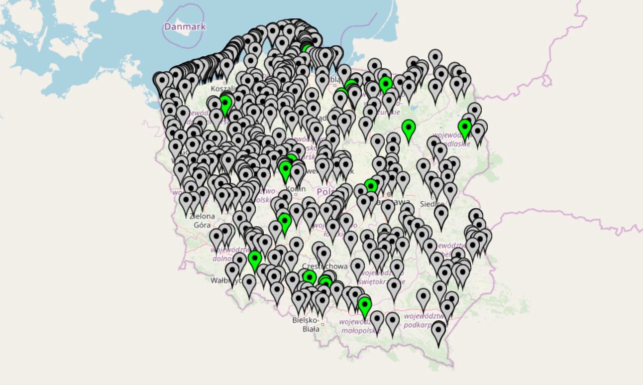 Mapa kąpielisk