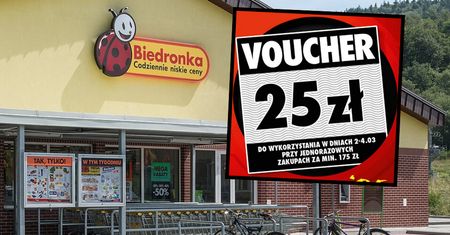 Jeden warunek i masz 25 zł. Vouchery tylko w sobotę w Biedronce