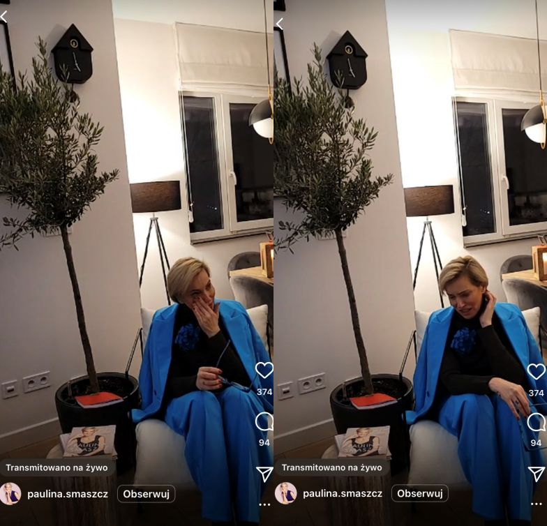 Paulina Smaszcz rozpłakała się podczas relacji na żywo