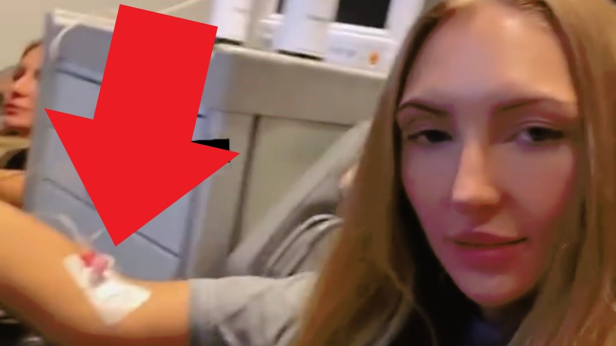 Marta Rentel przyjmuje kroplówkę witaminową