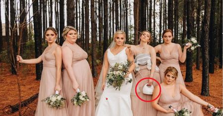 Odważne zdjęcie ślubne. Trudno uwierzyć, co zrobiła jedna z druhen