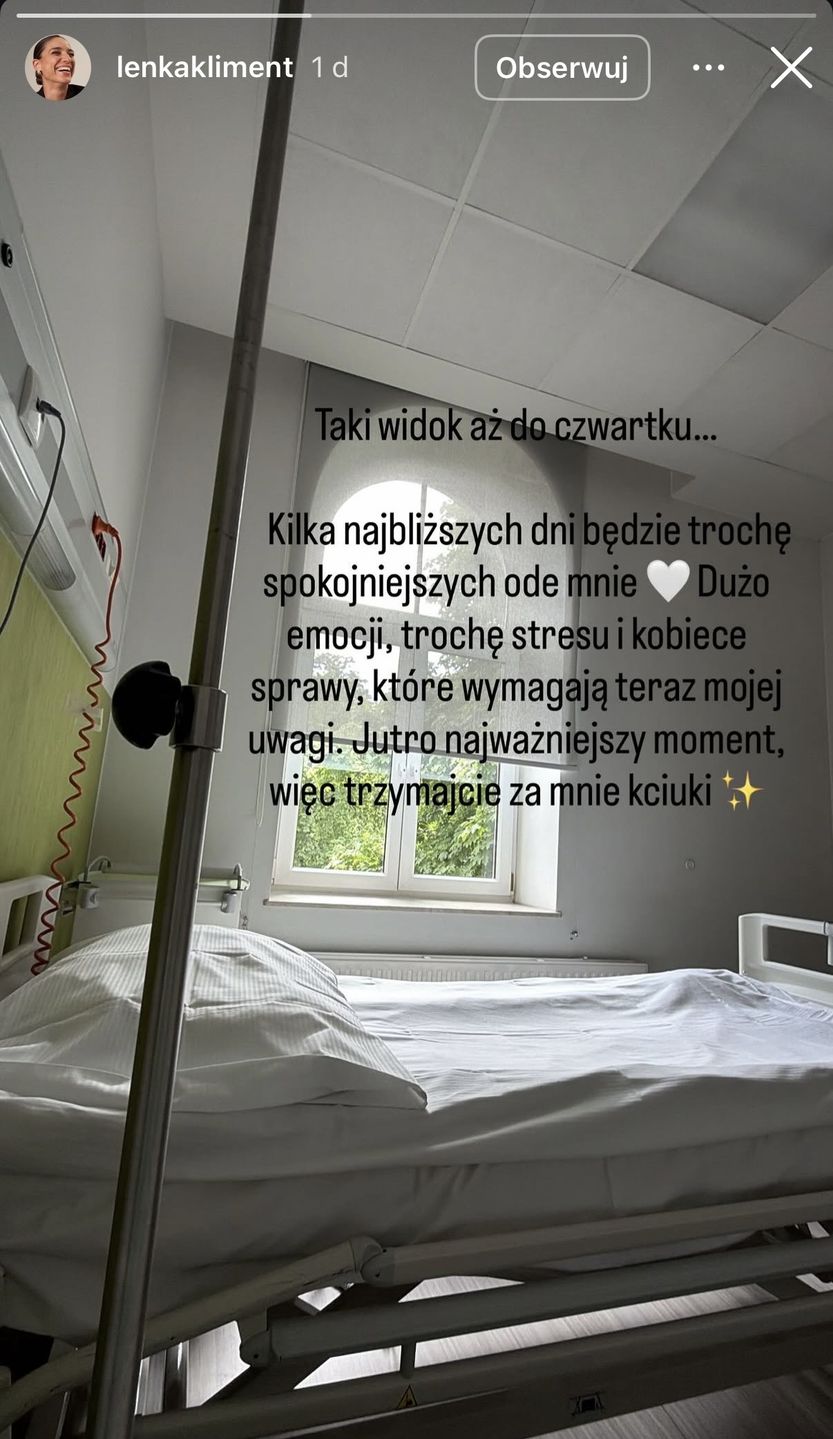 Lenka Klimentova trafiła do szpitala 