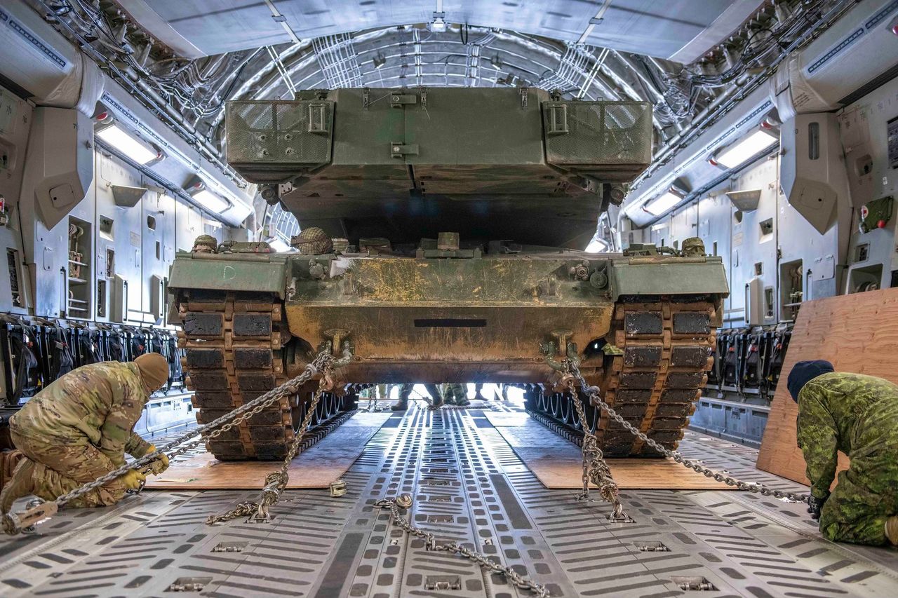Czołg Leopard 2 wysłany przez Kanadę na Ukrainę