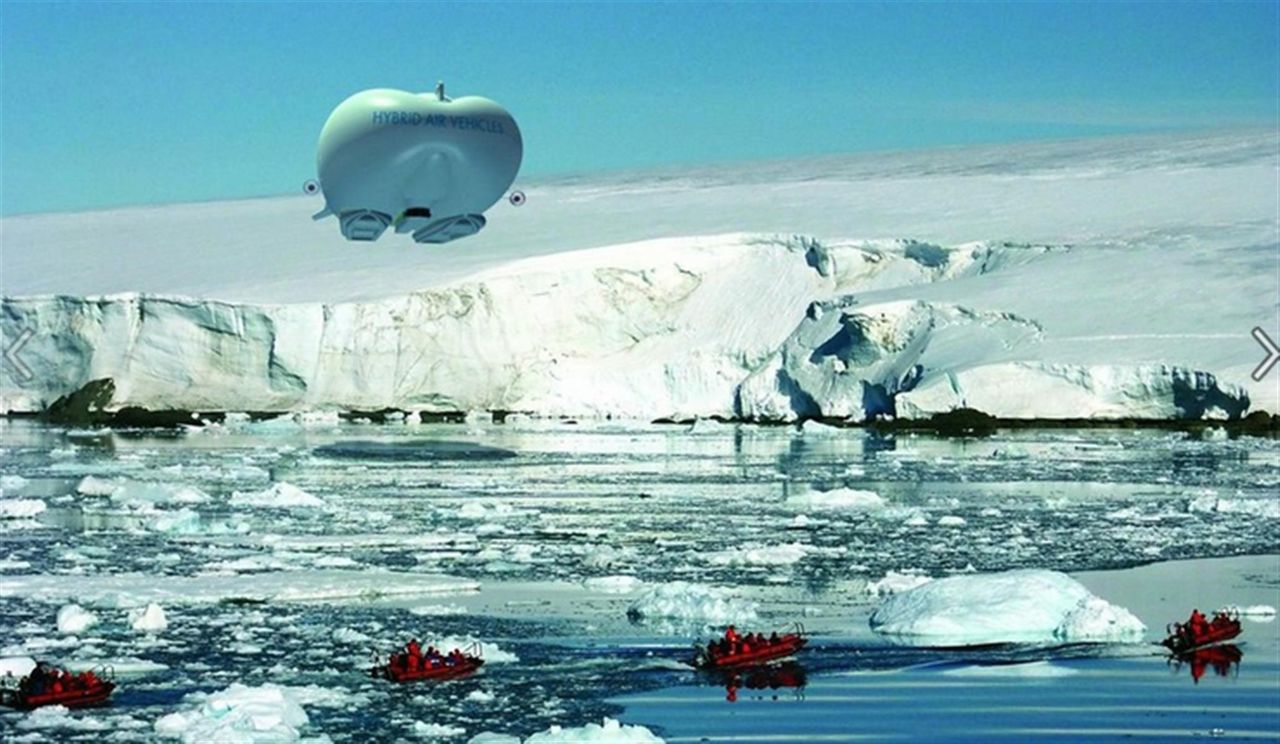 Airlander 10 - artystyczna wizja eksploatacji sterowca