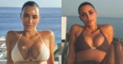 Kim Kardashian relacjonuje luksusowe wakacje całą serią zdjęć w skąpym bikini