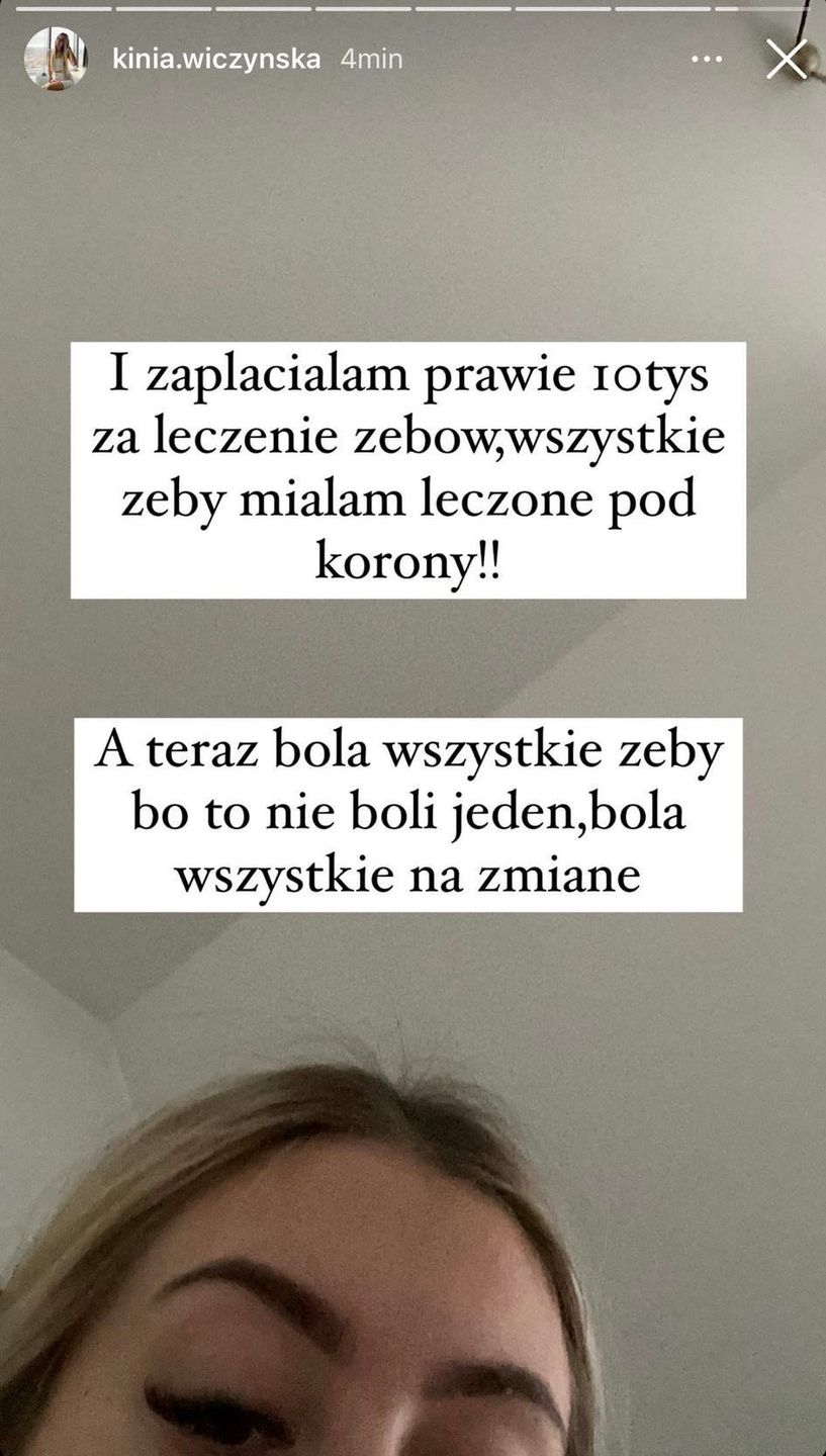 Kinia Wiczyńska narzeka na nowe zęby