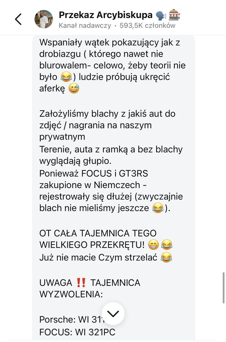 Afera rejestracyjna. Budda gasi hejterów jak peta