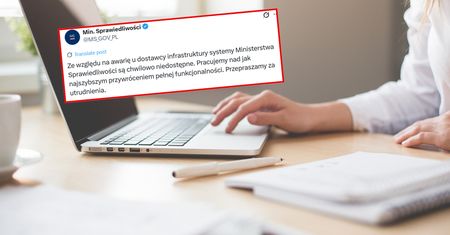 Awaria w Ministerstwie Sprawiedliwości. Niedostępne m.in. KRS i KRZ