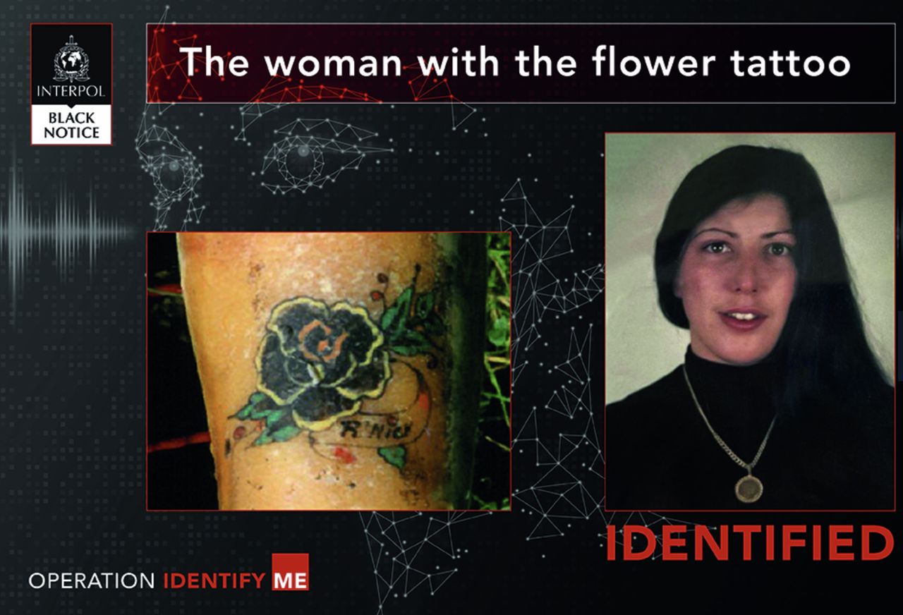 Interpol's breakthrough: the woman with the flower tattoo finally identified after 30 years
