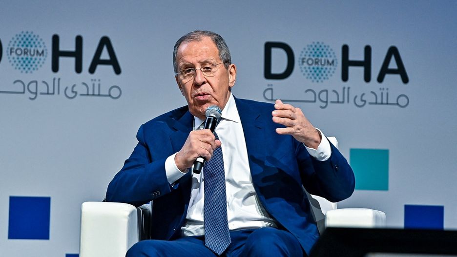 Doha Forum 2024
Russian Foreign Minister Sergei Lavrov speaks during the Doha Forum 2024 at Sheraton Grand Doha Resort & Convention Hotel ahead of the 22nd edition of the Doha Forum in Doha, Qatar, on December 7, 2024. (Photo by Noushad Thekkayil/NurPhoto) (Photo by Noushad Thekkayil / NurPhoto / NurPhoto via AFP)
NOUSHAD THEKKAYIL