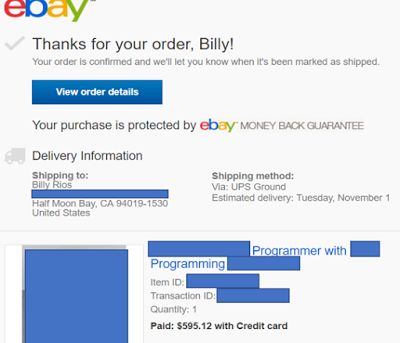 Aukcja na eBayu, w której można kupić programator do rozrusznika. Źródło: niebezpiecznik.pl