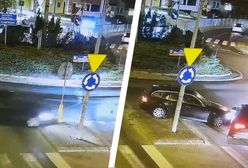 Rondo było dla niego za małe. Kierowca bmw nagrany