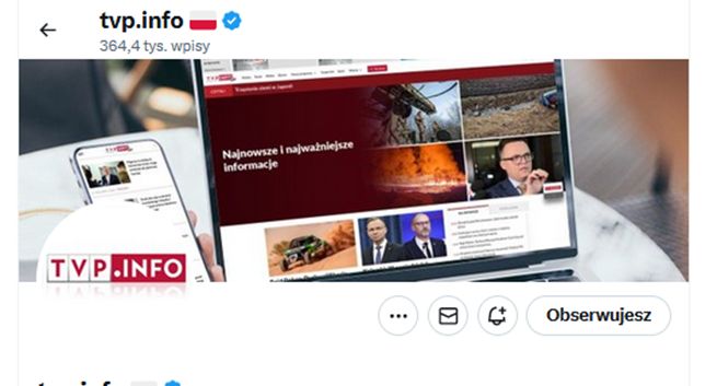 Konto TVP Info na X przejęte przez nowe kierownictwo? Zaszła ważna zmiana