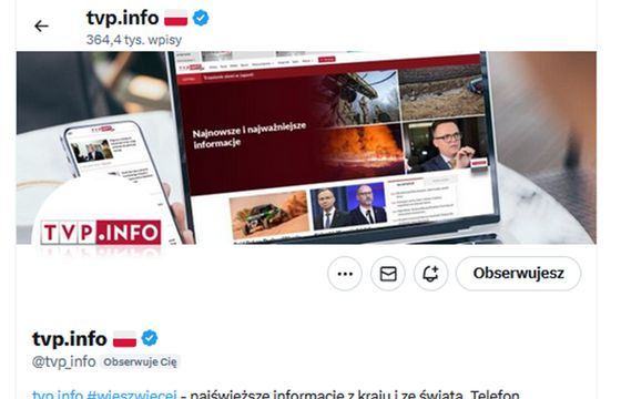 Konto TVP Info na X przejęte przez nowe kierownictwo? Zaszła ważna zmiana