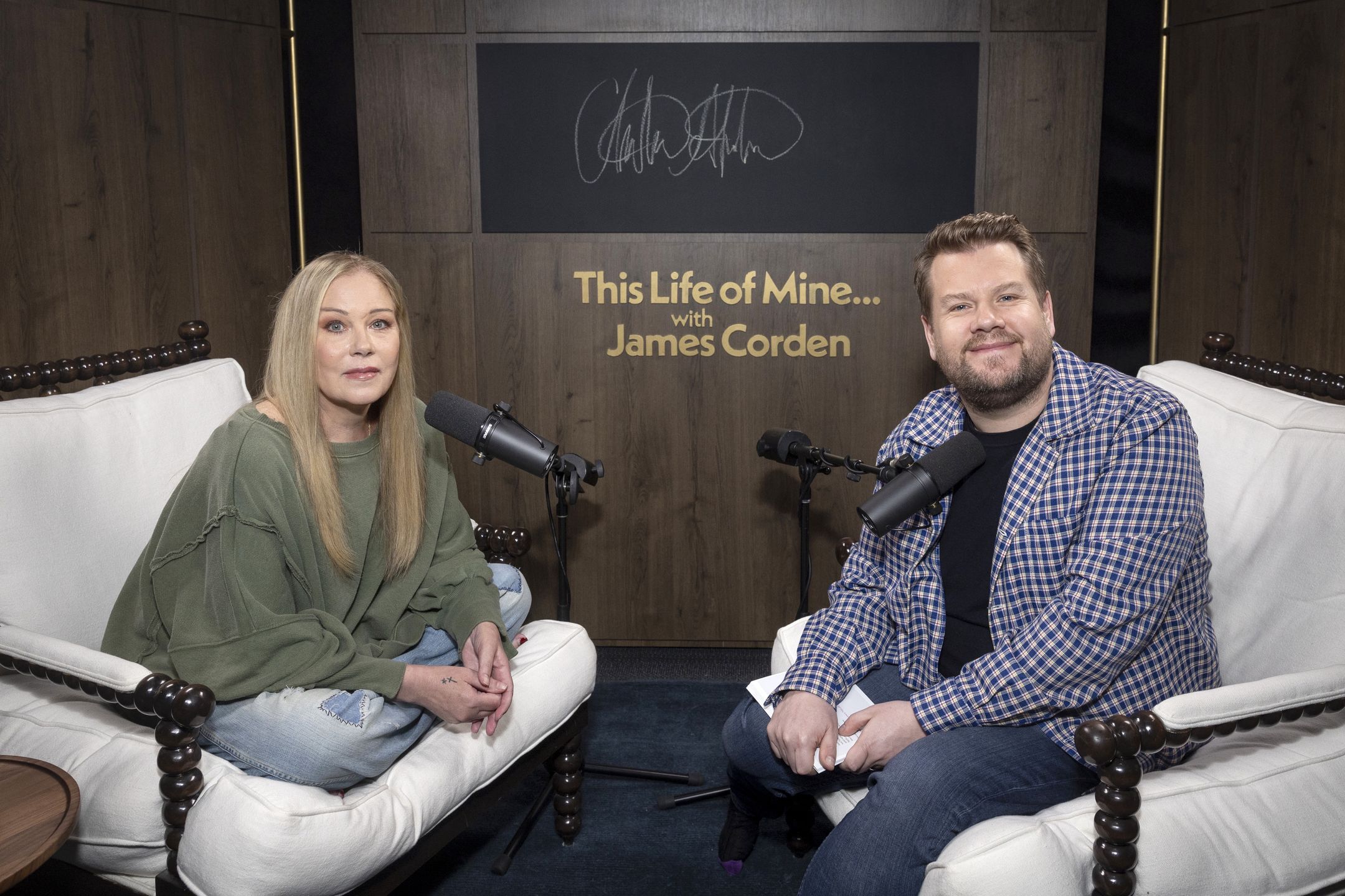 Christina Applegate i James Corden w kwietniu 2024 roku